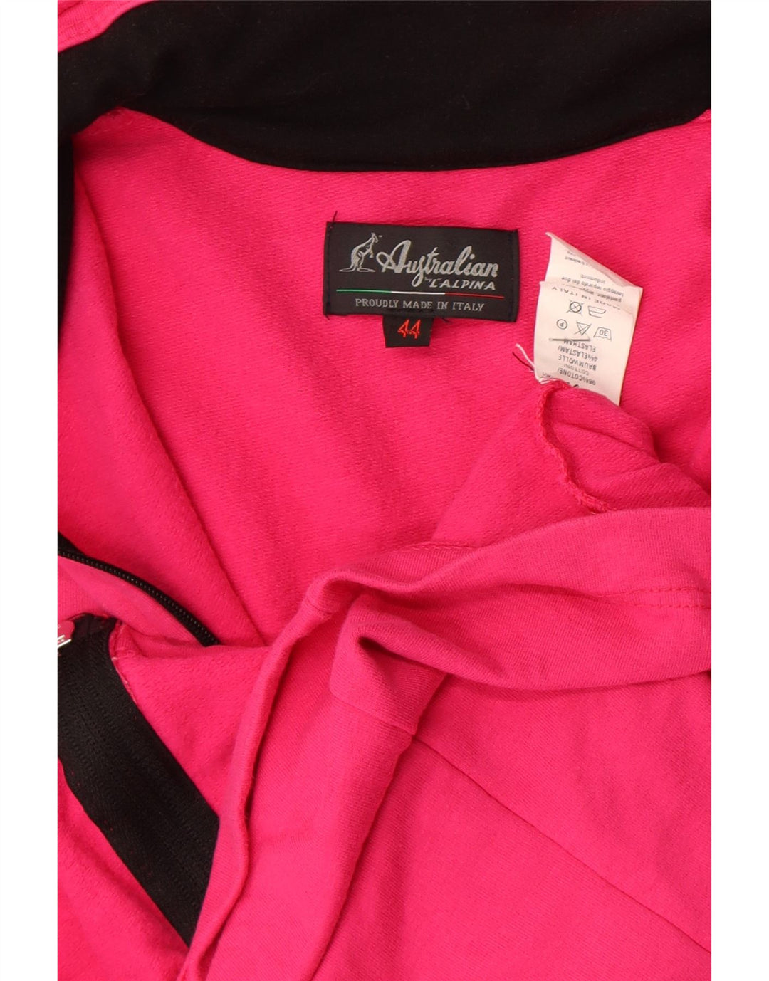 AUSTRALIAN L'ALPINA Damen-Trainingsanzug-Top-Jacke IT 44 mittelrosa Baumwolle