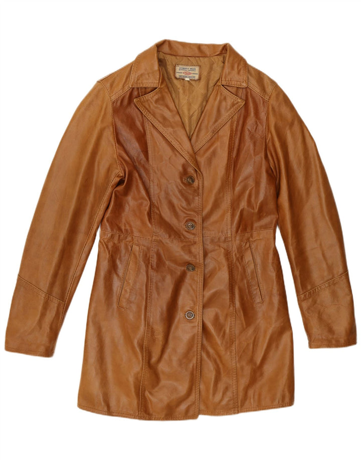Scout Damen Ledermantel UK 12 Mittelbraunes Leder