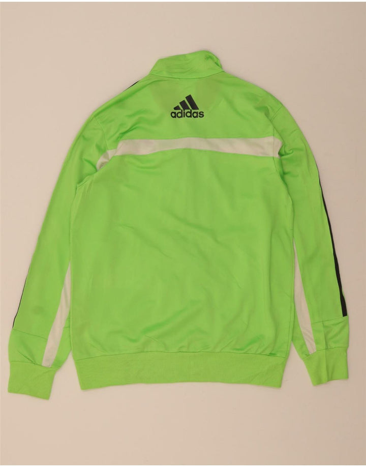 ADIDAS Herren-Trainingsanzugoberteil mit Grafik, Größe S, grün, Farbblock-Polyester