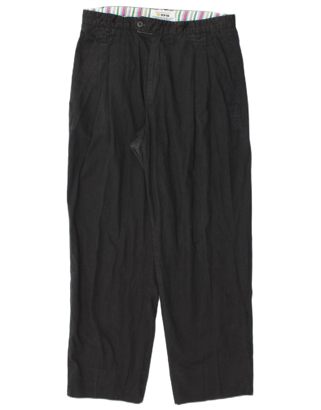 POP 84 Damen Chino-Hose mit Pegged, Größe M, W30, L27, Schwarz