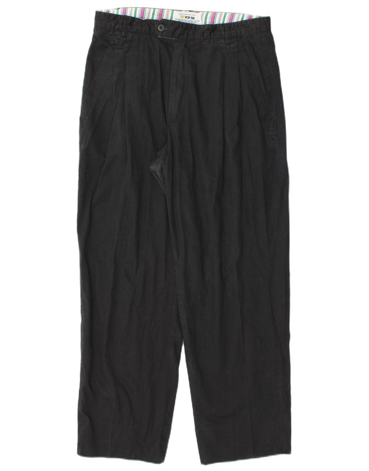 POP 84 Damen Chino-Hose mit Pegged, Größe M, W30, L27, Schwarz