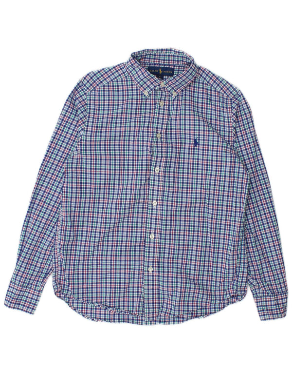 Ralph Lauren Hemd für Jungen, 13–14 Jahre, blaues Gingham-Baumwolle