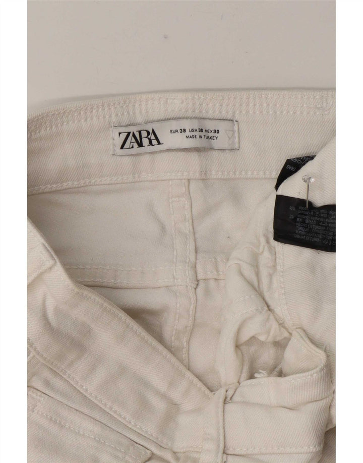 Zara Herren Distressed Slim Jeans EU 38 Small W30 L27 Weiße Baumwolle