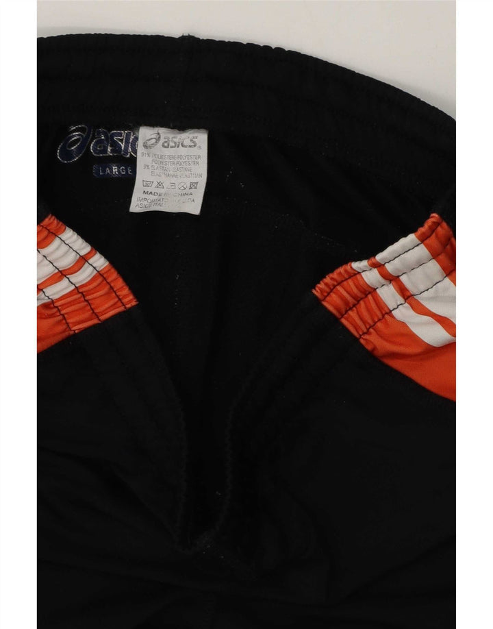 Asics Damen Bermuda Sportshorts UK 14 Large Schwarz Colourblock Polyester