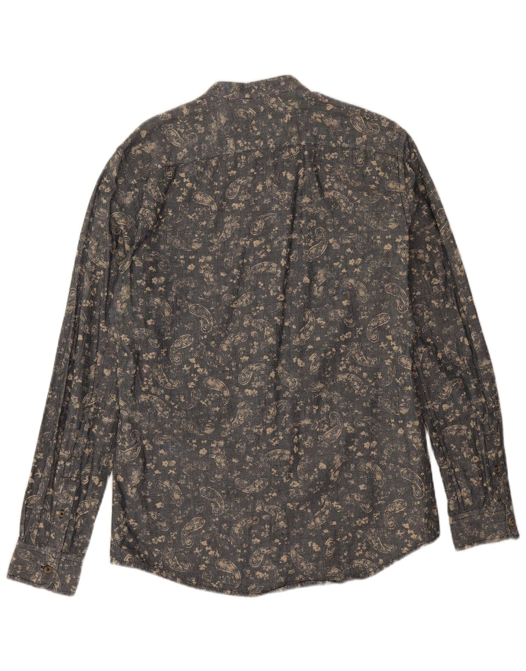 Benetton Herrenhemd Mittelgrau Paisley