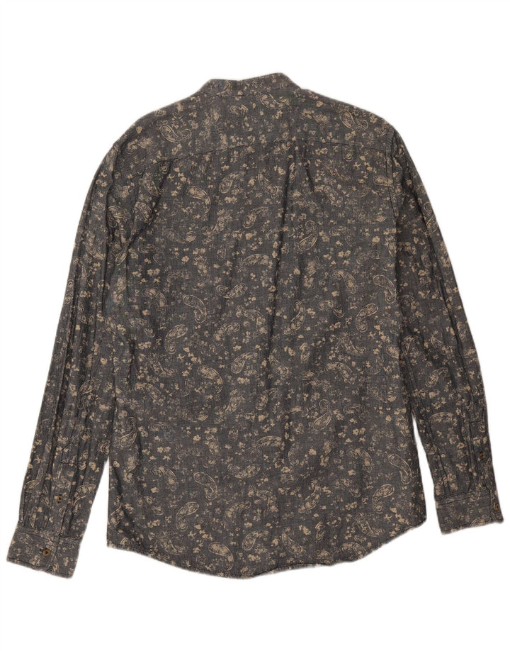 Benetton Herrenhemd Mittelgrau Paisley