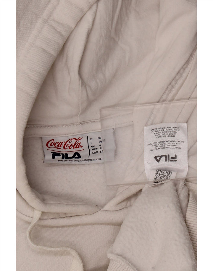 Fila Herren Coca-Cola Graphic Hoodie Pullover Small Weiß