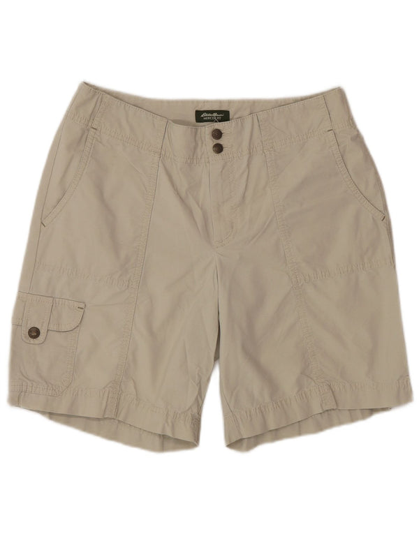 Eddie Bauer Damen Mercer Fit Cargo Shorts US 6 Medium W30 Beige Baumwolle