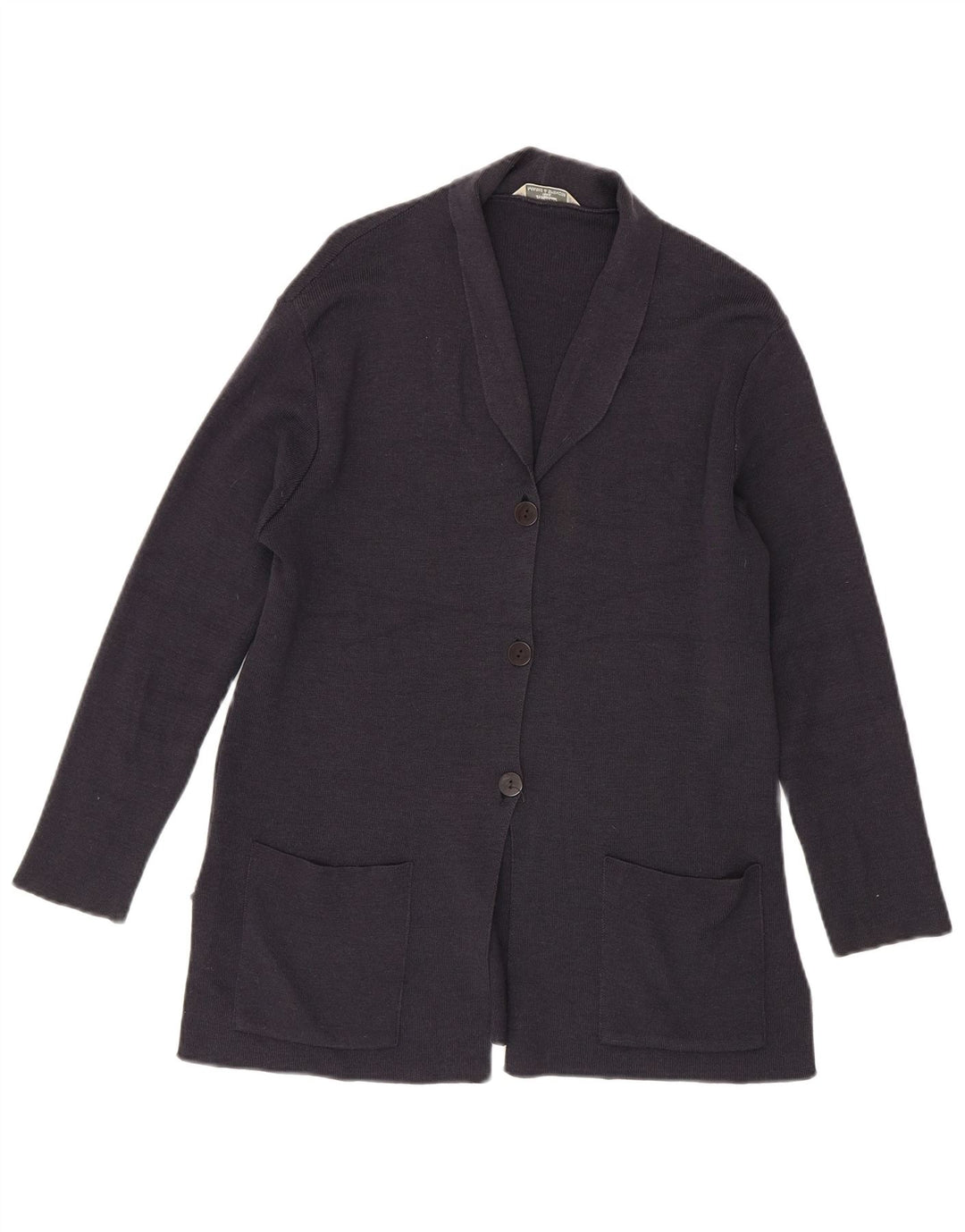 Marks & Spencer Damen-Strickjacke in Übergröße, Gr. 10, Größe S, Lila, Wolle
