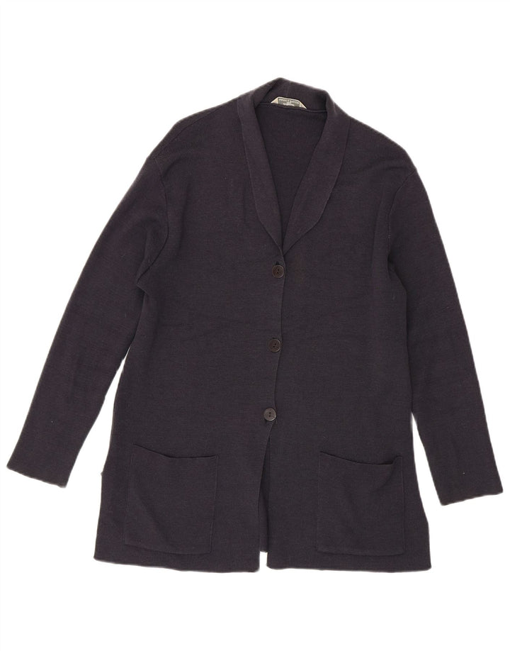 Marks & Spencer Damen-Strickjacke in Übergröße, Gr. 10, Größe S, Lila, Wolle
