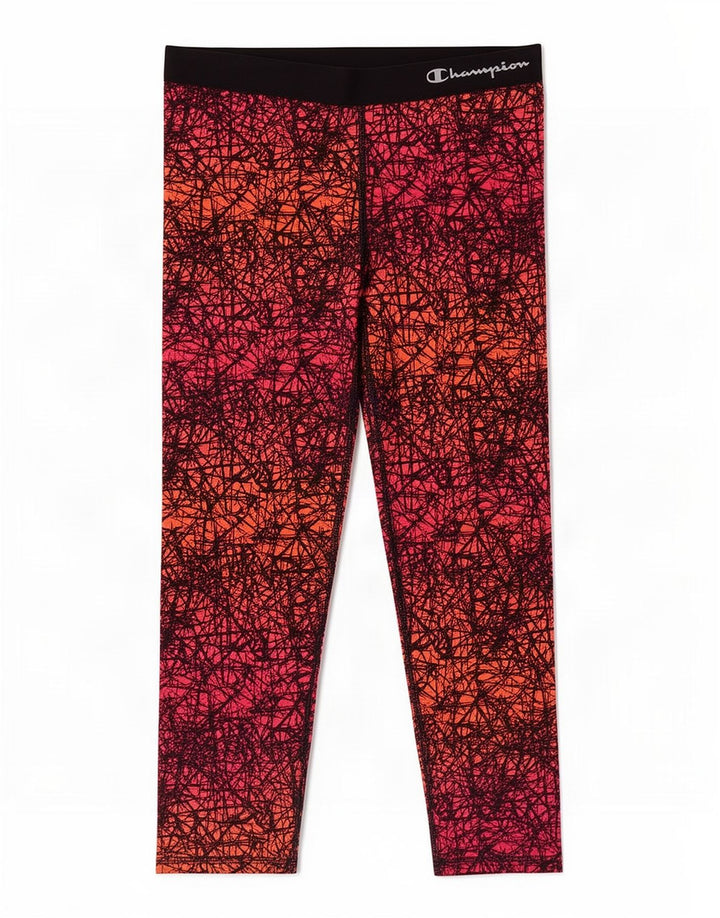 Champion Capri-Leggings mit abstraktem Muster für Damen, UK 16, Größe L, Rosa