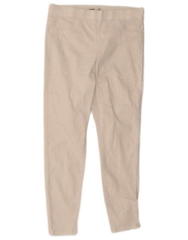 Marks & Spencer Damen Crop Casual Hose UK 12 Medium W30 L25 Weiß