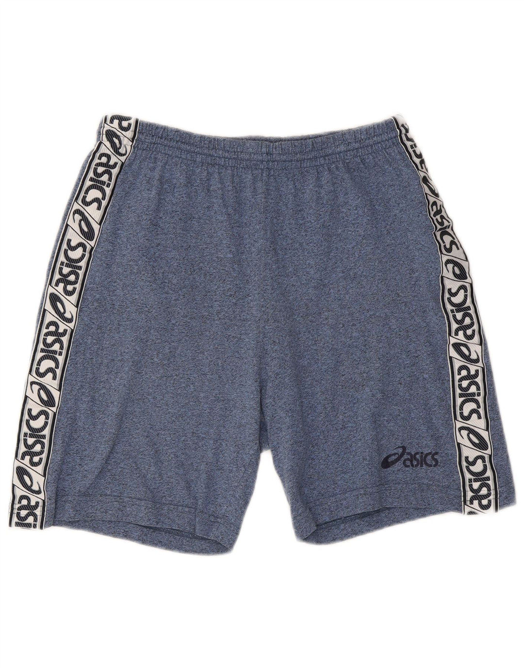 ASICS Herren Graphic Sport Shorts XL Blau gefleckte Baumwolle