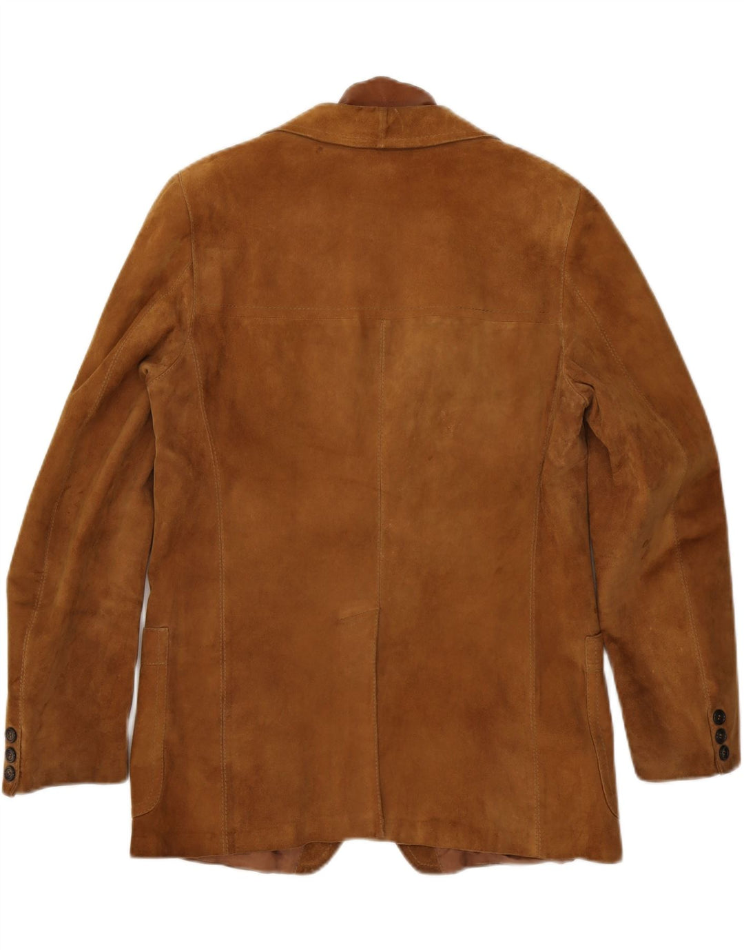 Vintage Herren 2-Knopf-Wildleder-Blazerjacke UK 38 Mittelbraun