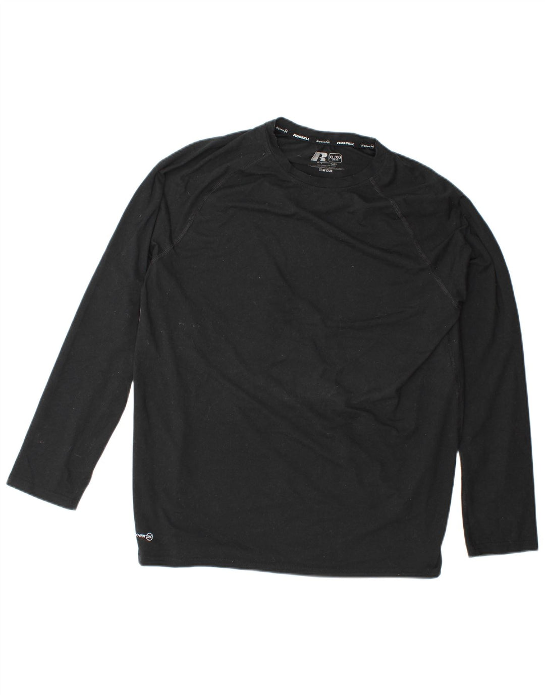 RUSSELL ATHLETIC Herren Dri-Power Top Langarm XL Schwarz Polyester