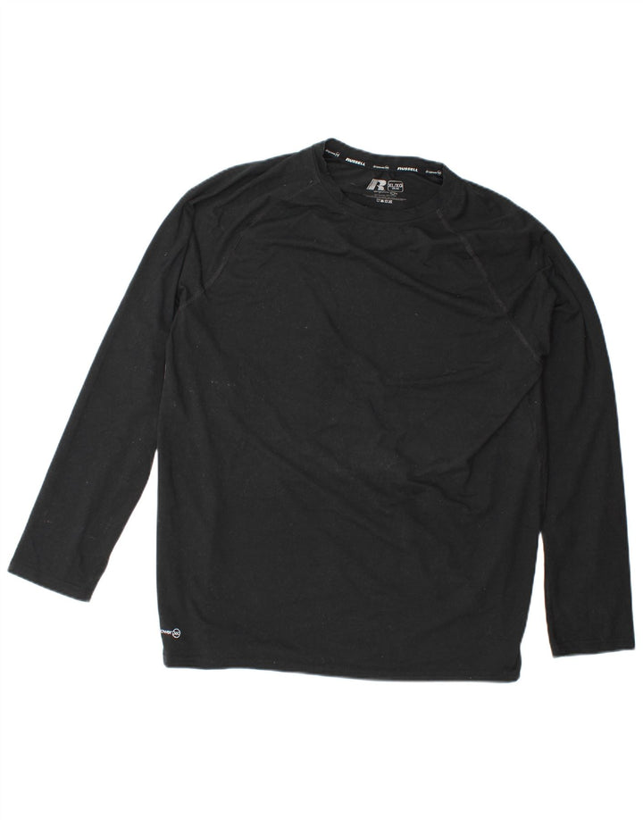 RUSSELL ATHLETIC Herren Dri-Power Top Langarm XL Schwarz Polyester