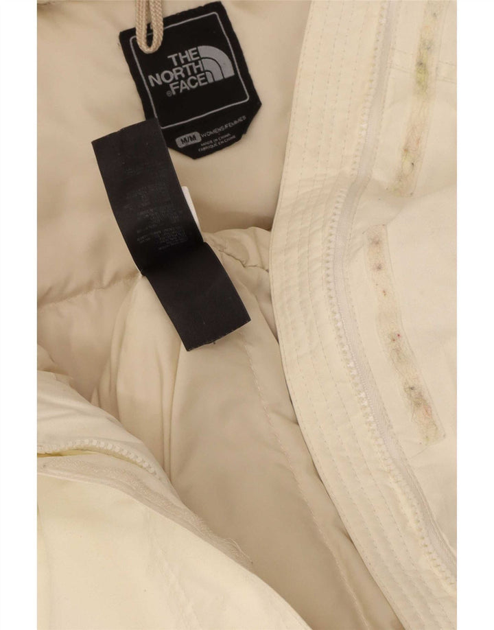 The North Face Wattierte Damenjacke mit Kapuze, UK 14, mittelbeigefarbenes Nylon