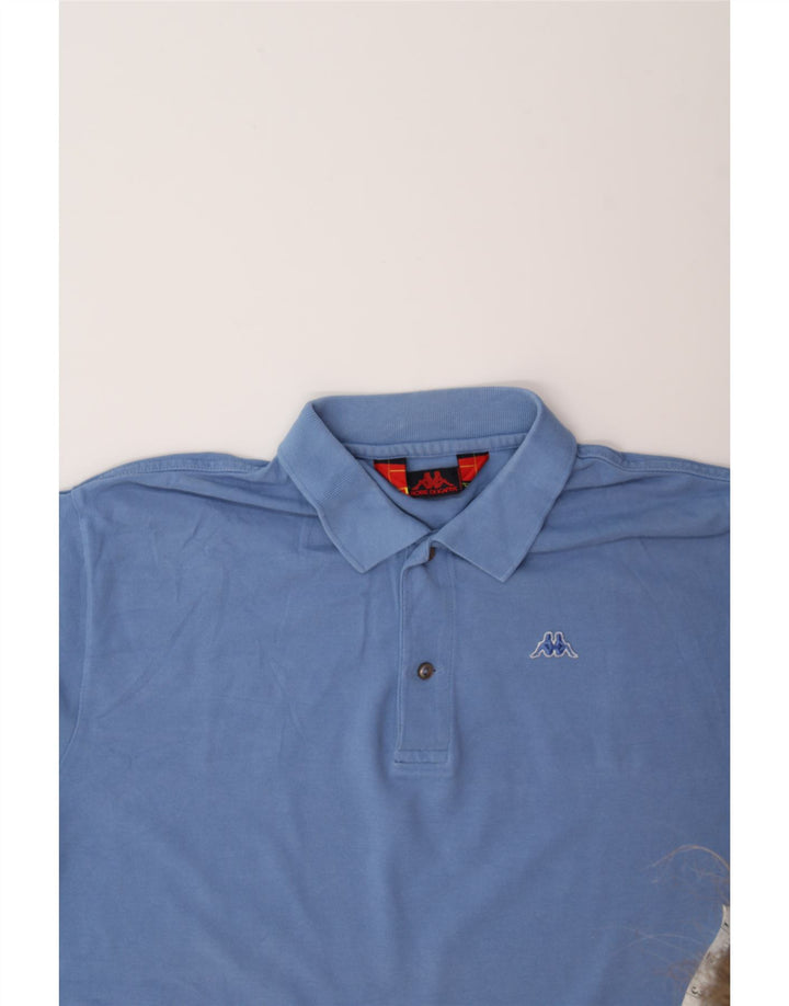 KAPPA Mens Polo Shirt Large Blue Cotton Vintage Kappa and Second-Hand Kappa from Messina Hembry 