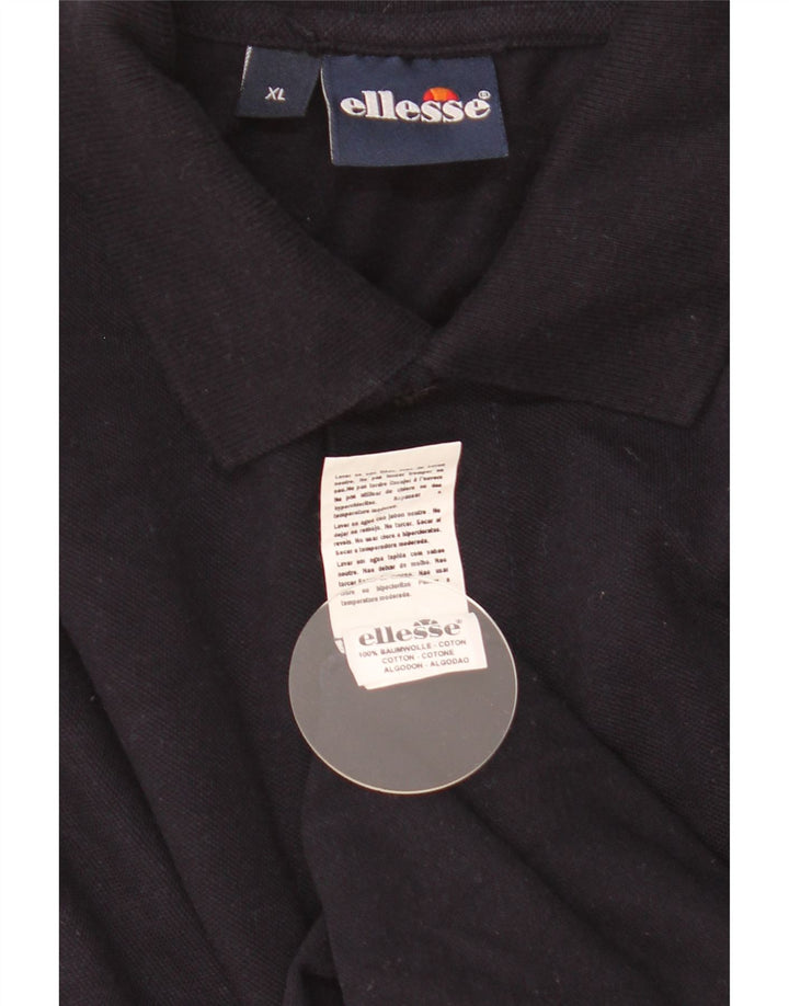 Ellesse Herren Poloshirt XL Marineblau Baumwolle