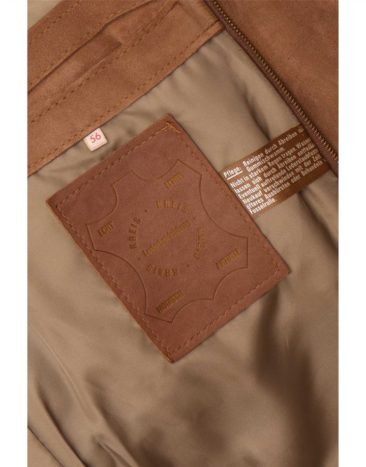 Vintage Herren Militär-Wildlederjacke UK 38 Medium Beige Leder