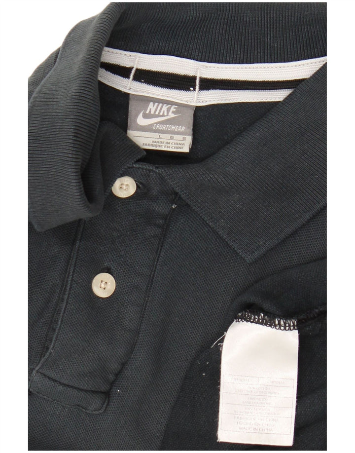 Nike Herren-Poloshirt, groß, marineblau, Baumwolle