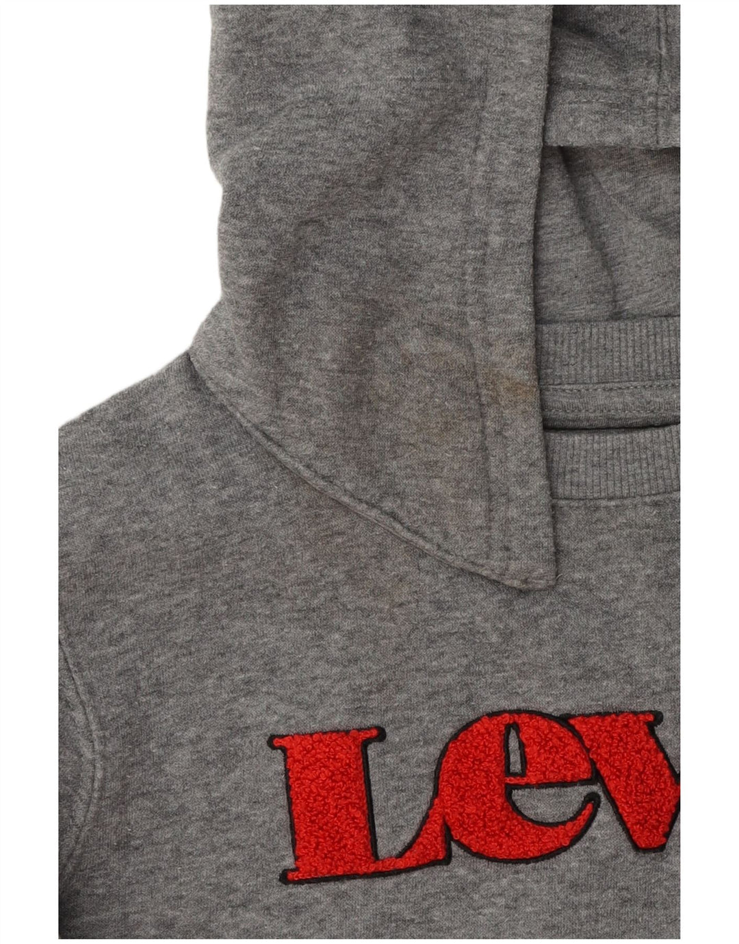 Levi's Jungen-Pullover mit grafischem Kapuzenpullover, 9–10 Jahre, graue Baumwolle