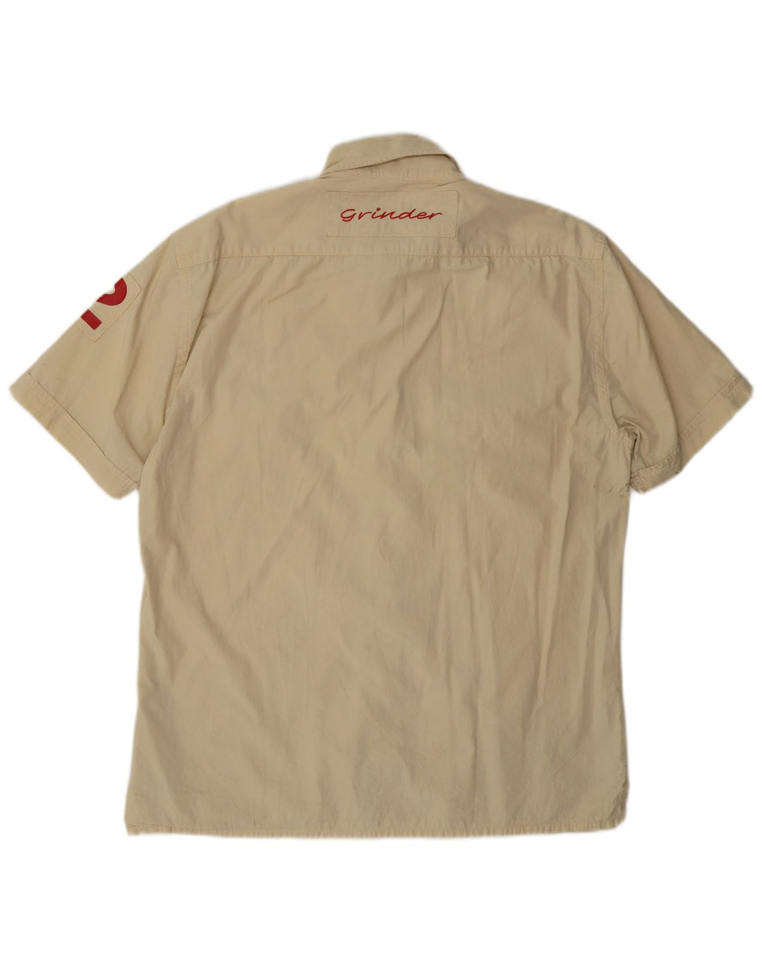 North Sails Herren Graphic Kurzarmhemd XL Beige Baumwolle