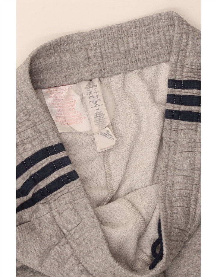 ADIDAS Jungen-Trainingshose, Jogginghose, 13–14 Jahre, grau gefleckte Baumwolle