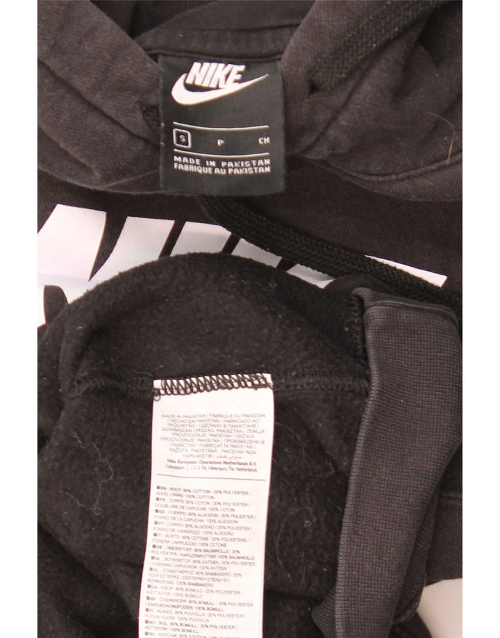 Nike Herren-Kapuzenpullover mit Grafik, Größe S, Schwarz, Baumwolle