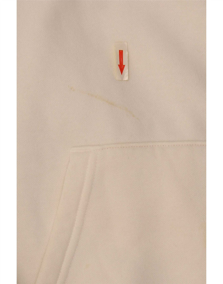 Puma Herren Grafik-Hoodie-Pullover aus mittelweißer Baumwolle