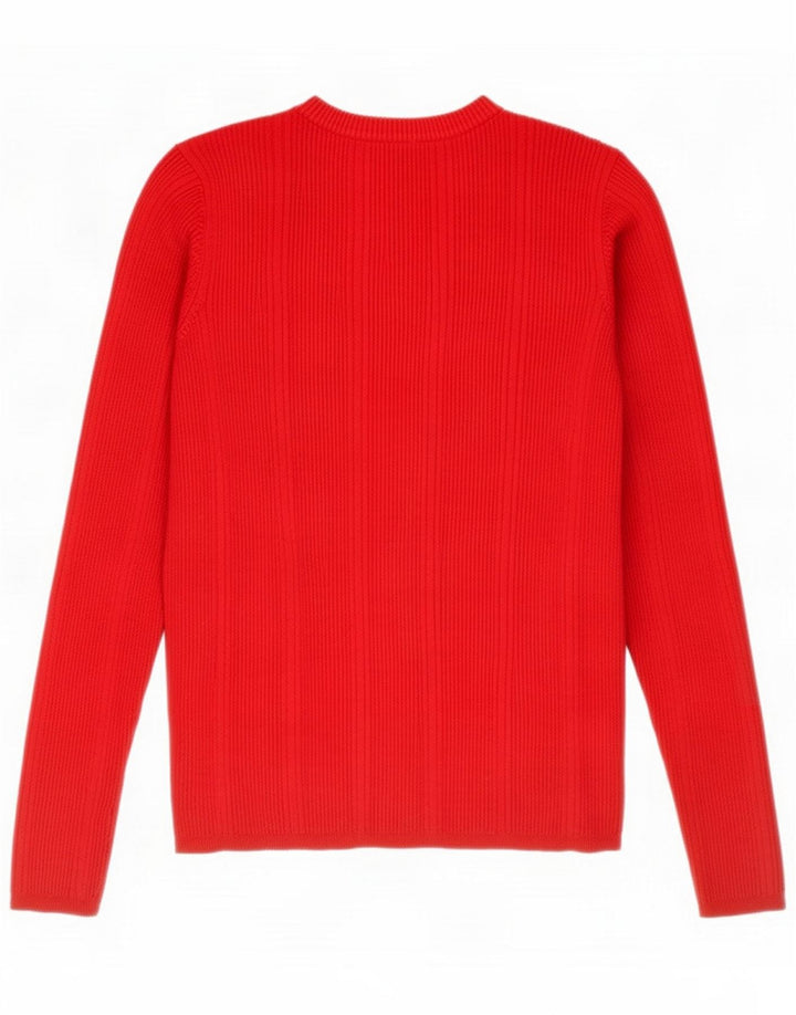 Marks & Spencer Damen Top Langarm UK 14 Mittelrote Viskose