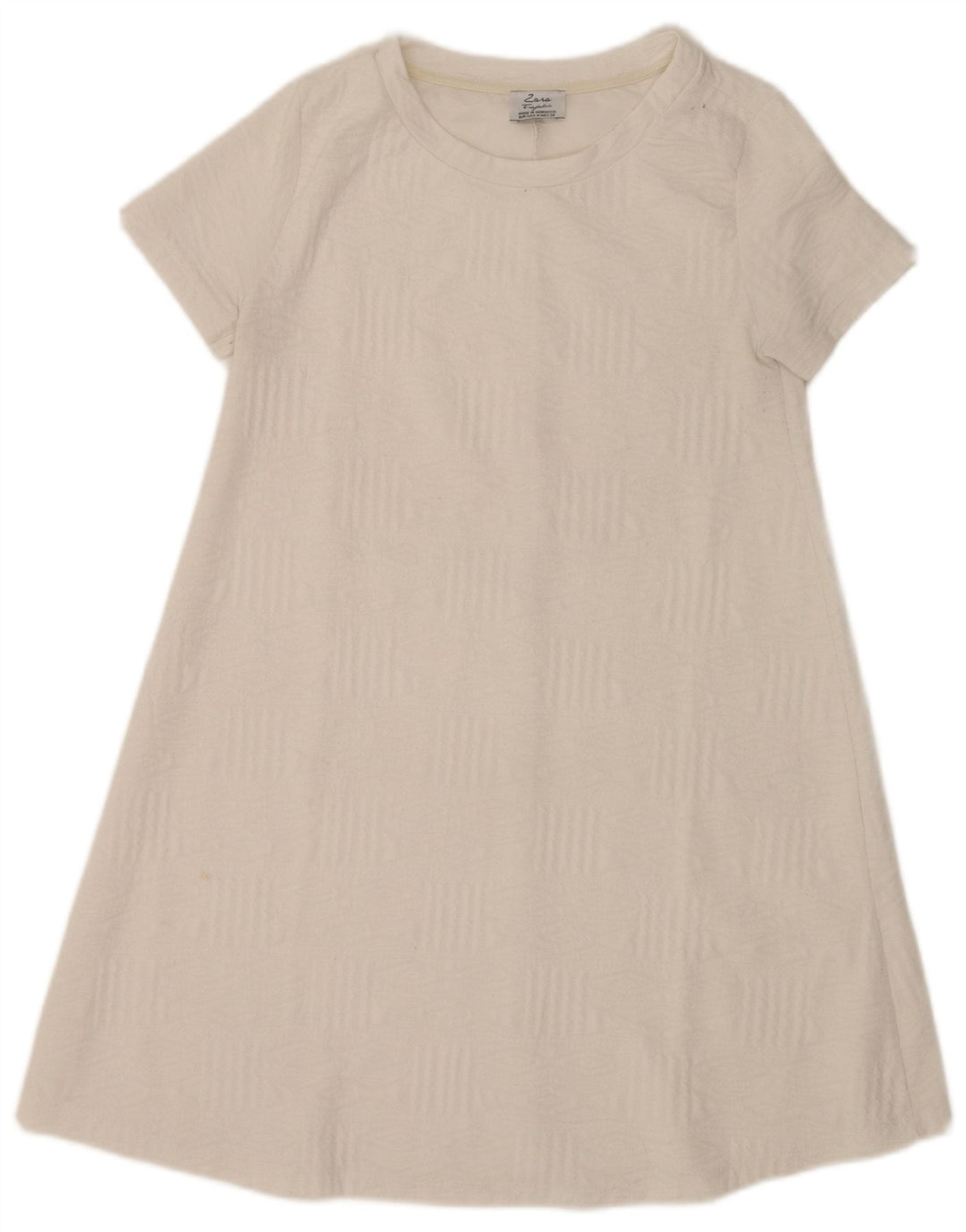 Zara Damen Trafaluc A-Linien-Kleid UK 12 Mittelweiß