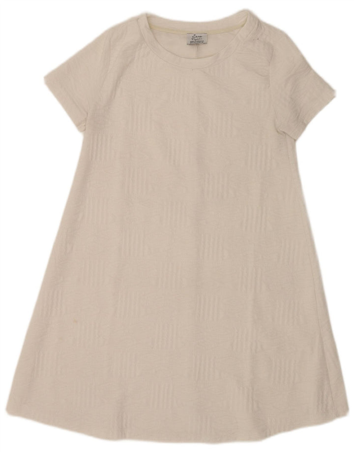 Zara Damen Trafaluc A-Linien-Kleid UK 12 Mittelweiß
