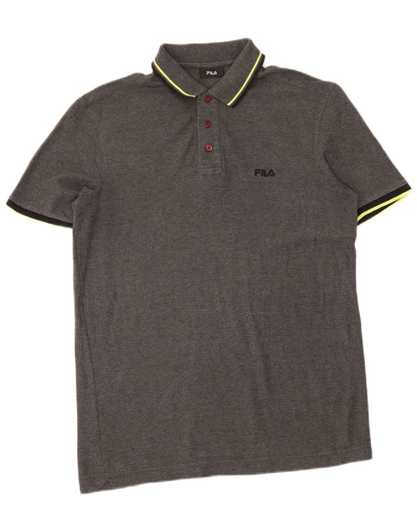 Fila Herren-Poloshirt aus mittelgrauer Baumwolle