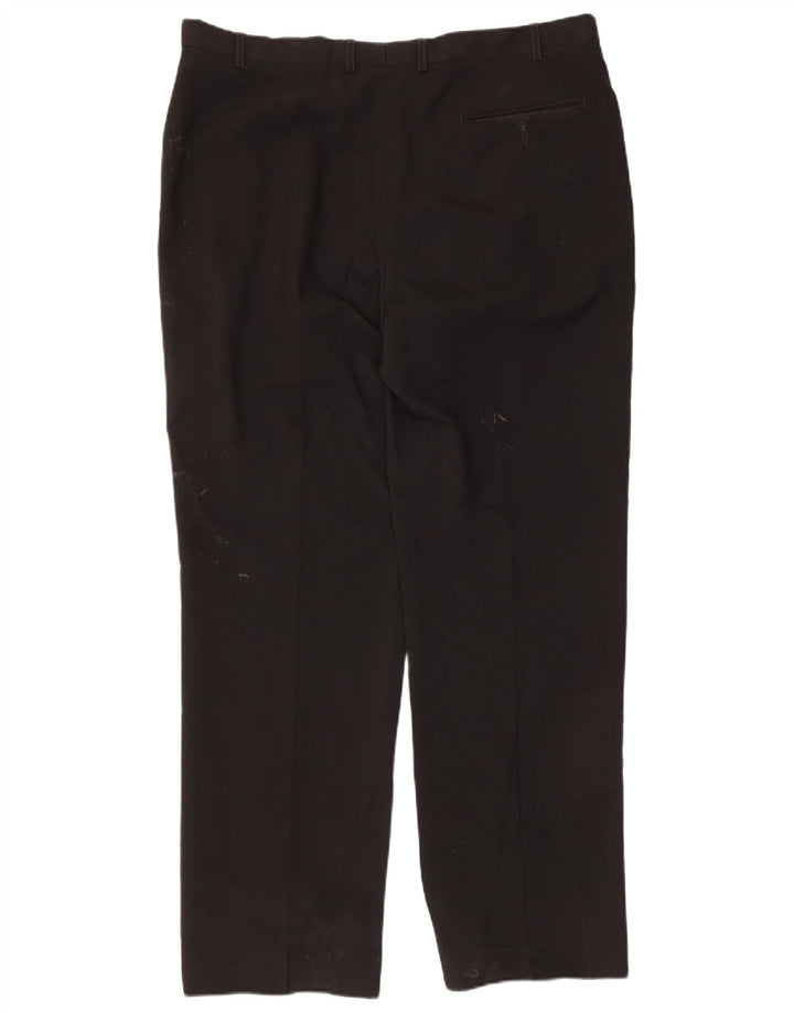 Gerade Herren-Anzughose von Marks & Spencer, W38, L31, Schwarz, Polyester