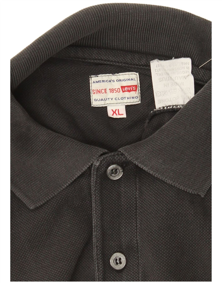 Levi's Herren-Poloshirt XL aus grauer Baumwolle