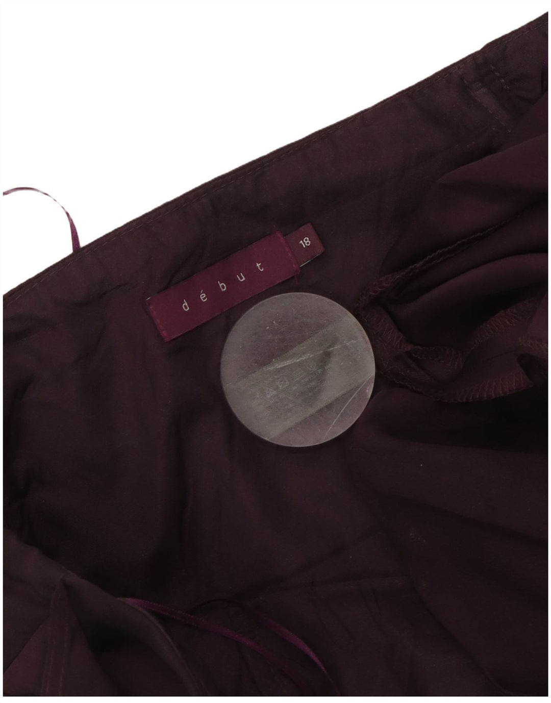 DEBUT Maxi-Trägerloses Damenkleid UK 18 XL Lila Polyester