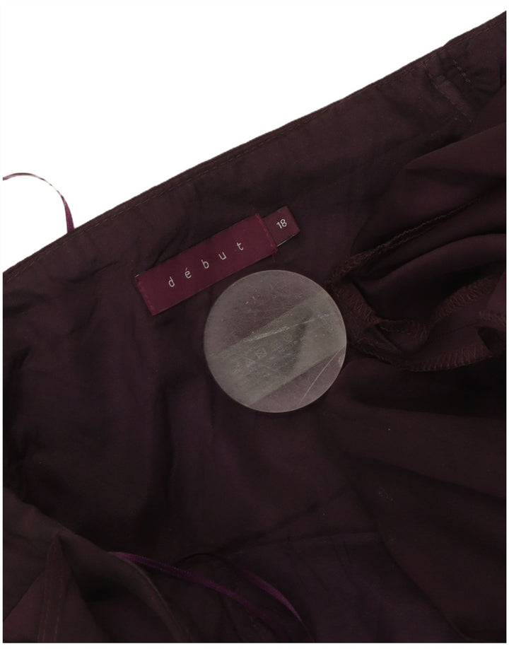 DEBUT Maxi-Trägerloses Damenkleid UK 18 XL Lila Polyester