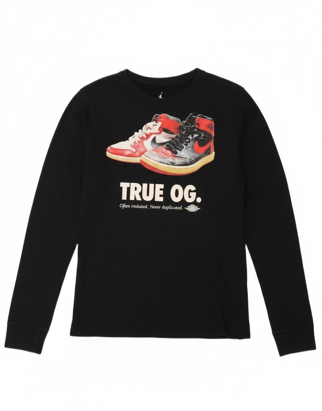 Jordan Herren Graphic Top Langarm Small Schwarz Baumwolle