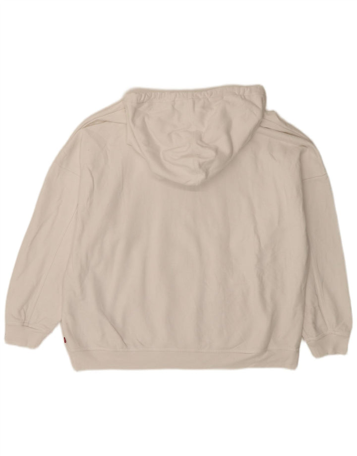 Levi's Herren-Pullover mit grafischem Kapuzenpullover, groß, aus weißer Baumwolle