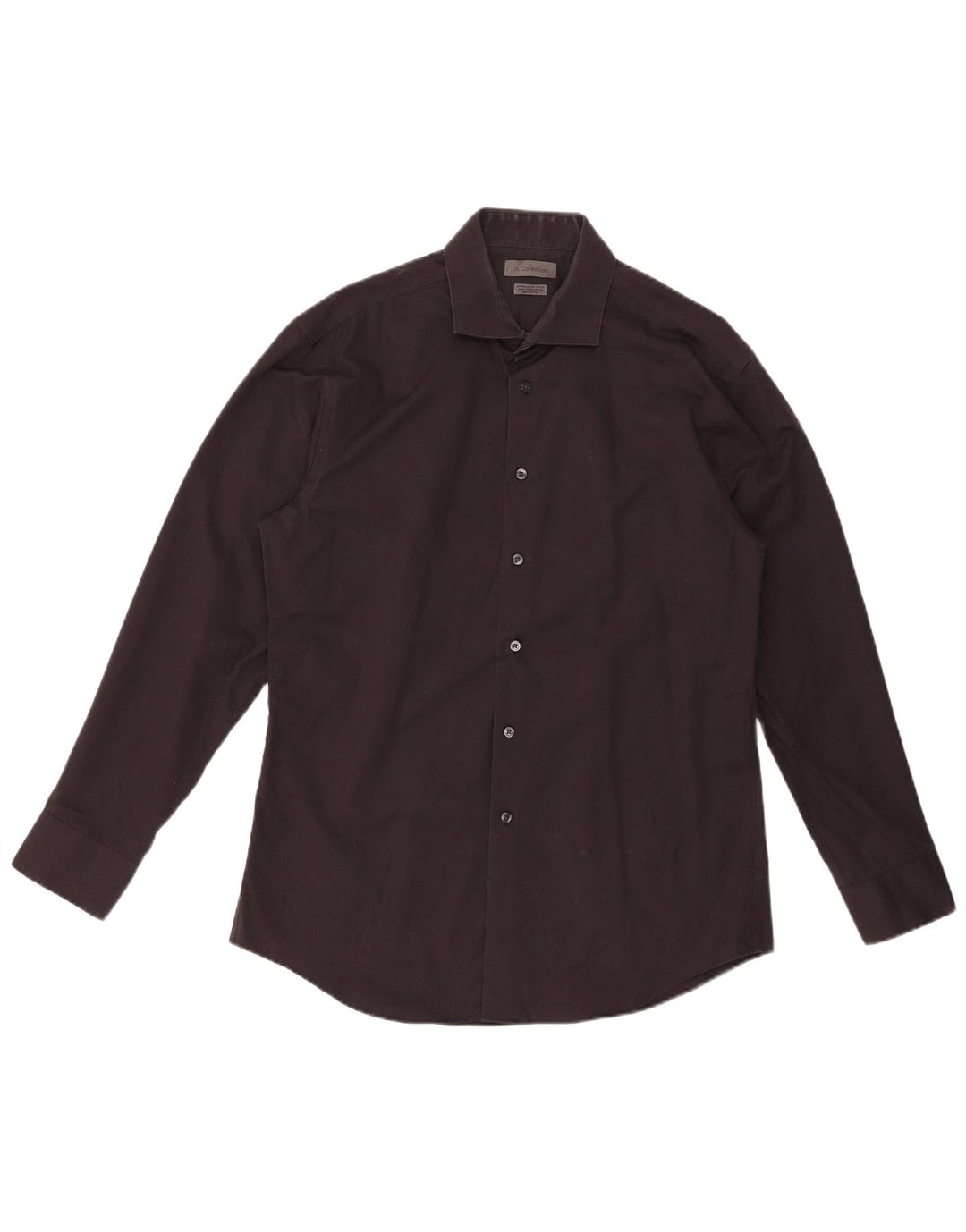 CALVIN KLEIN Herren Extra Slim Fit Hemd Größe 16 Large Schwarz