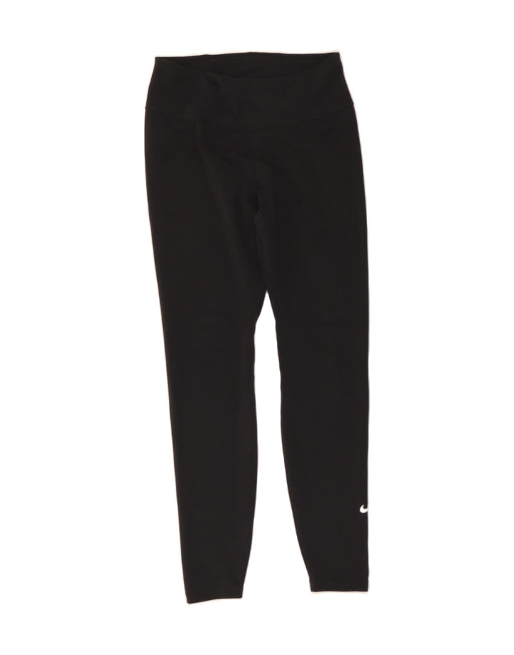 NIKE Womens Dri Fit Leggings UK 14 Medium  Black Polyester Vintage Nike and Second-Hand Nike from Messina Hembry 