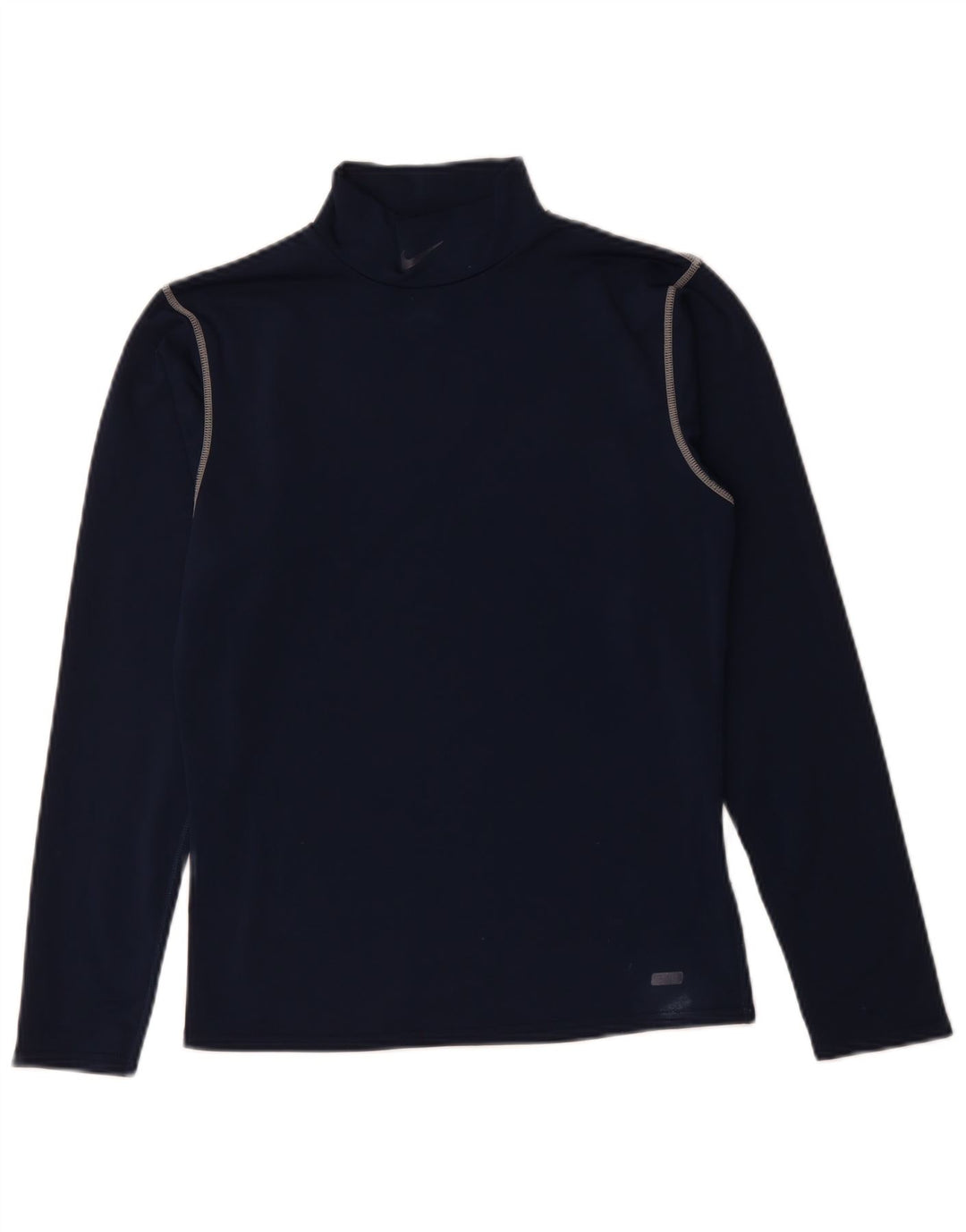 NIKE Mens Top Long Sleeve Small Navy Blue Polyester