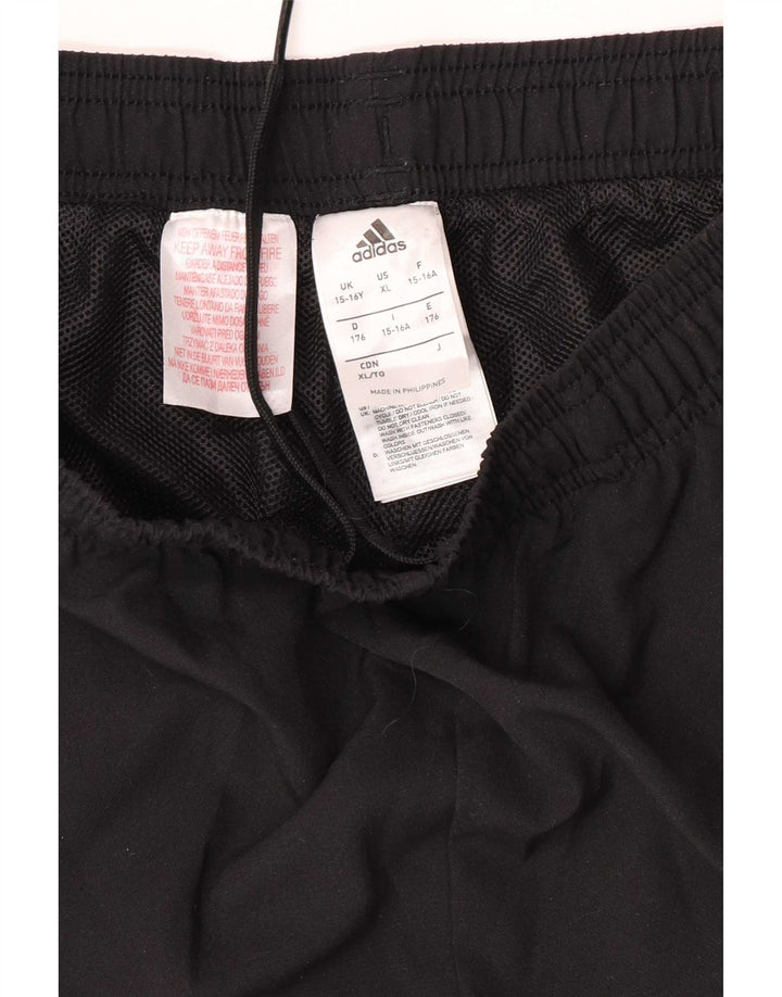Adidas Trainingshose für Jungen, 15–16 Jahre, schwarzes Polyester