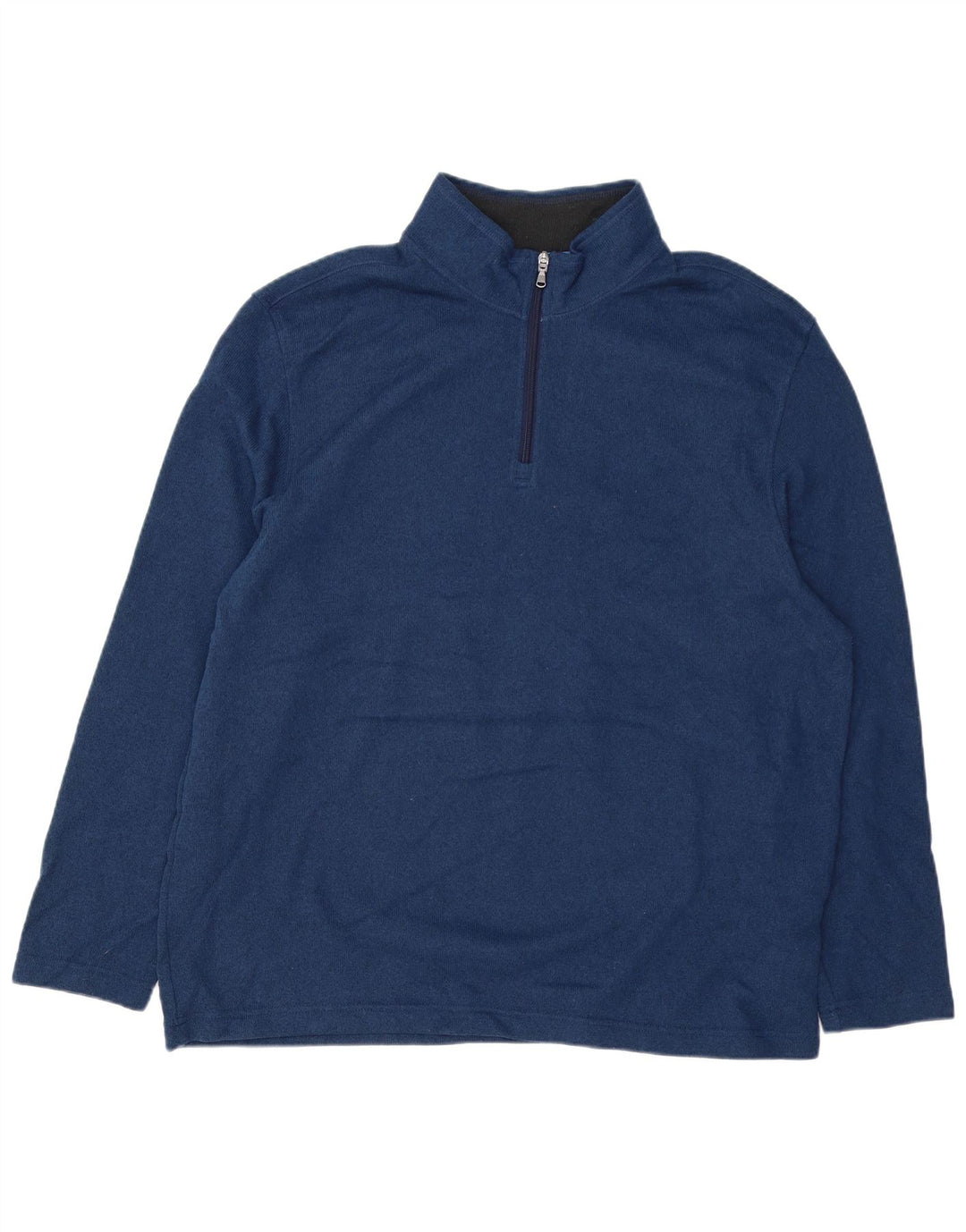 IZOD Herren-Sweatshirt mit Reißverschluss am Hals, 2XL, marineblau meliertes Polyester