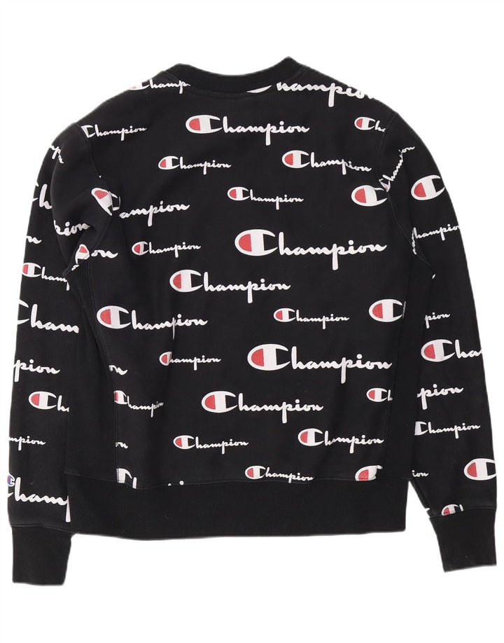 Champion Herren-Sweatshirt mit Grafik, groß, aus schwarzer Baumwolle