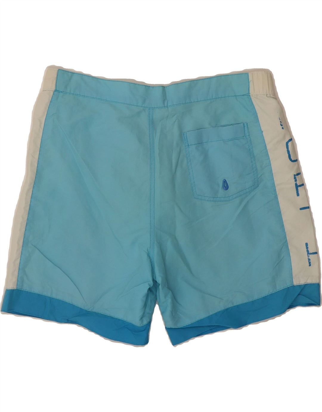 NORTH SAILS Mens Graphic Swimming Shorts Medium  Blue Colourblock Vintage North Sails and Second-Hand North Sails from Messina Hembry 