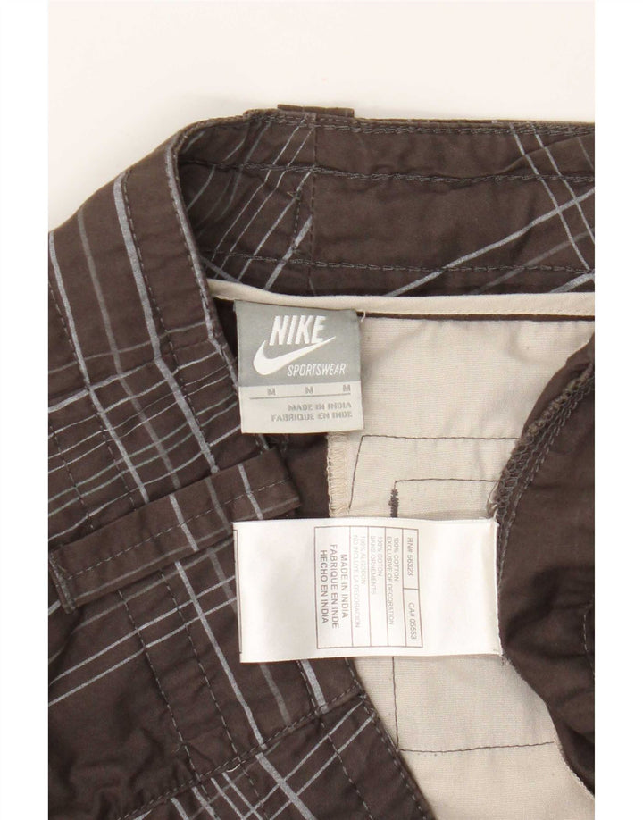 Nike Herren-Chinoshorts Medium W32, braun karierte Baumwolle
