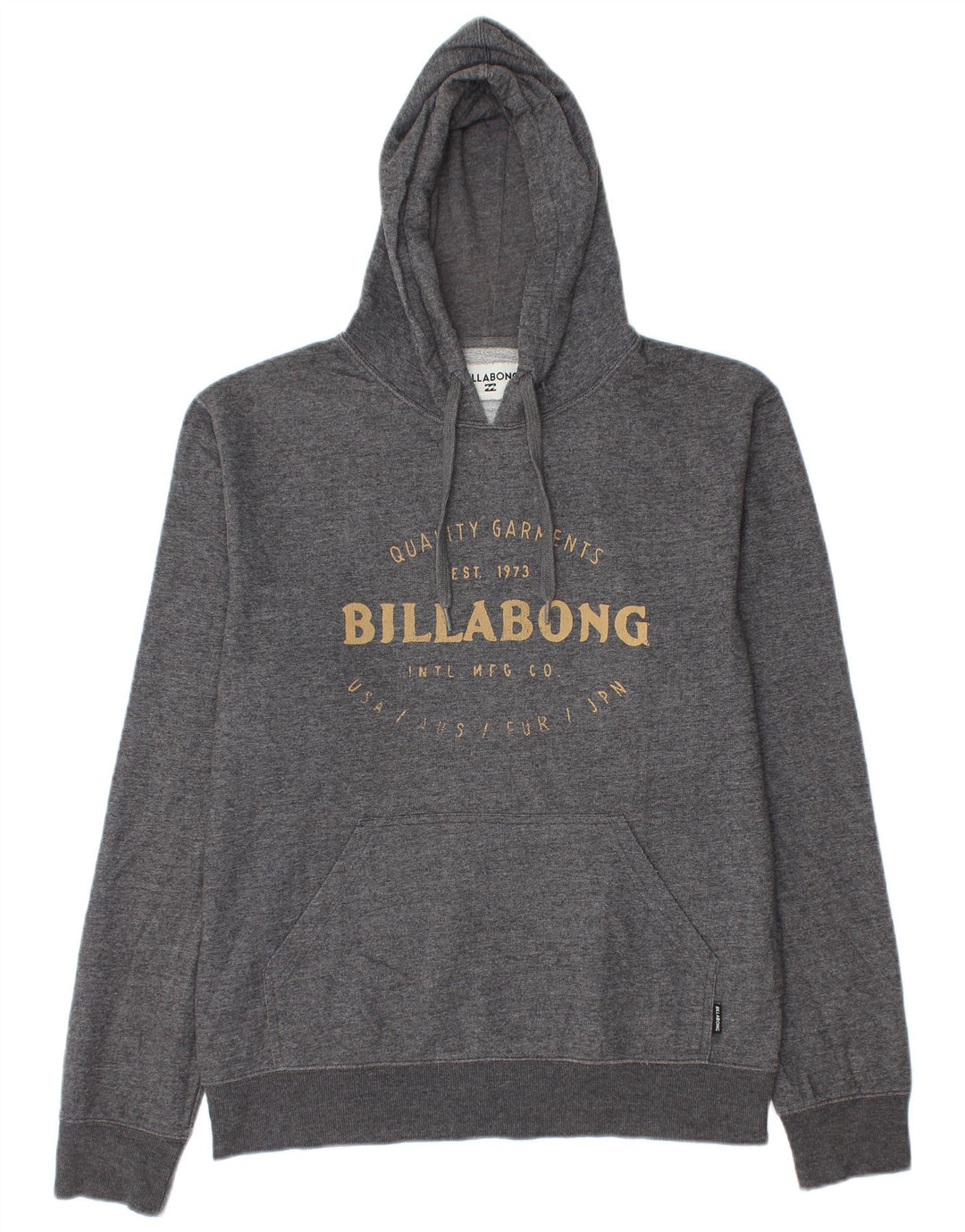 Billabong Herren-Kapuzenpullover mit Grafik, mittelgrau geflecktes Polyester