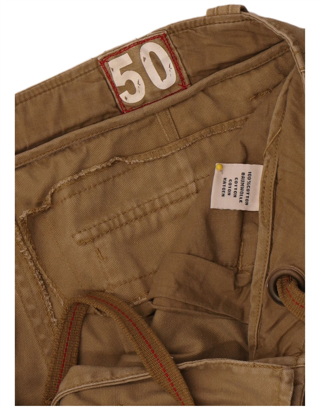 Vintage Herren Cargo Shorts IT 50 Large W34 Braune Baumwolle